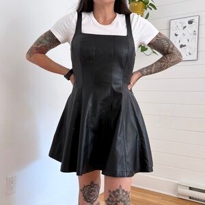 7 for all mankind vegan leather dress